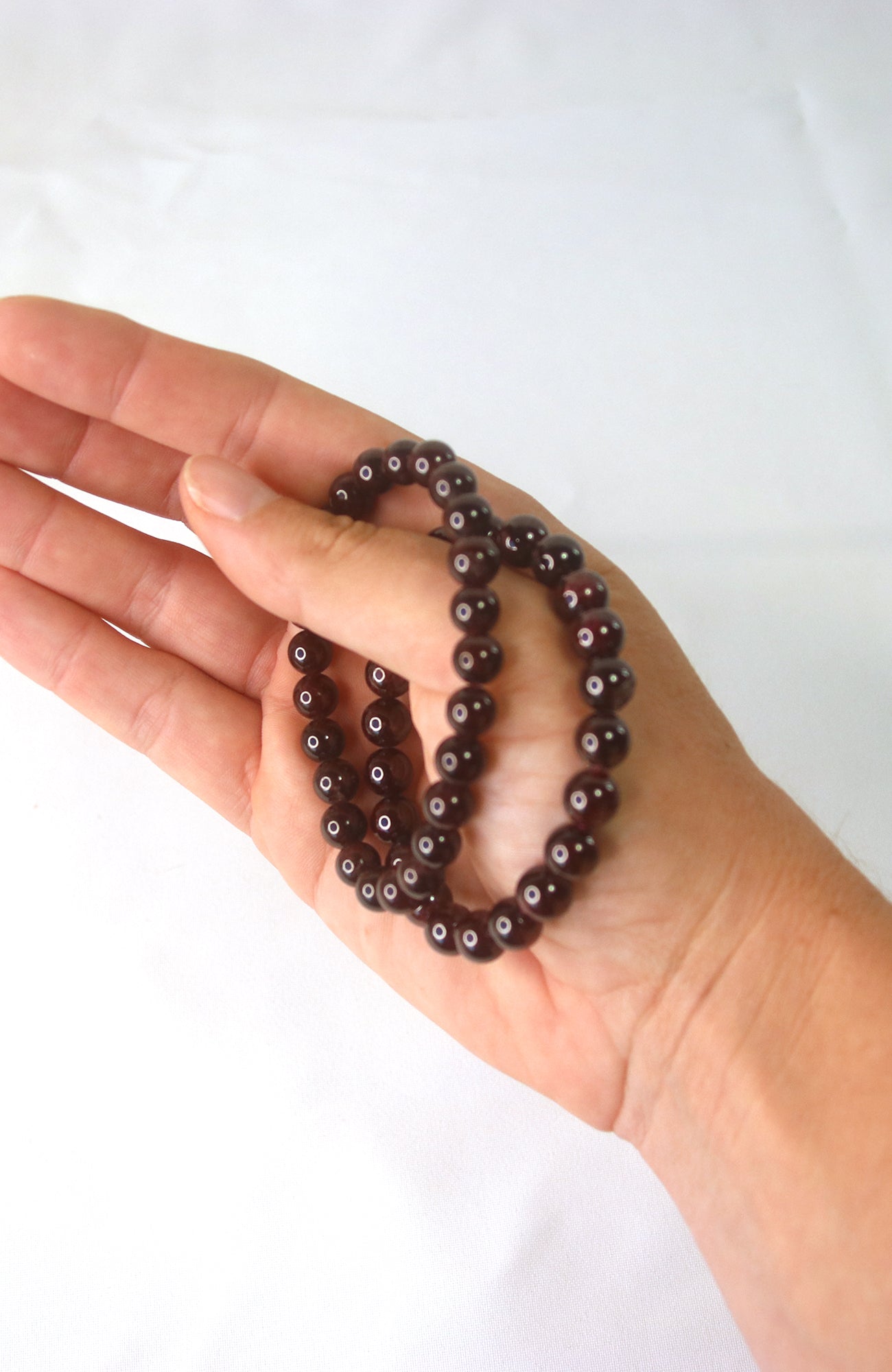 Garnet Bead 8mm Bracelet 146